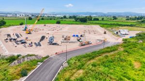 Vista aerea de subdivision y loteo modular en zona urbana queretaro - A.R.C. Inmobiliaria