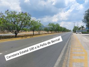 Acceso carretera estatal 100 pena de bernal - A.R.C. Inmobiliaria